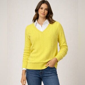Tommy Hilfiger V-Neck Cable Knit Sweater